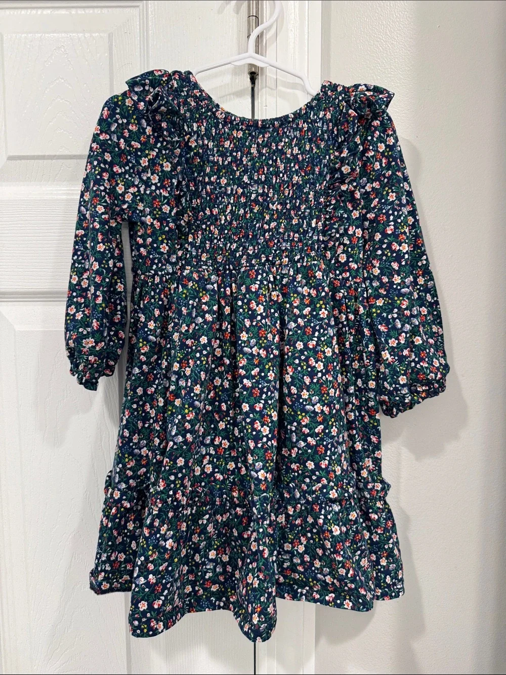 Girls' 4t Ralph Lauren Navy Floral Smocked Dress